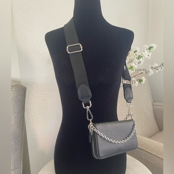 Prada Handbags - 🔥 Prada Saffiano Leather Zip Around Wallet with 2 Chain Strap